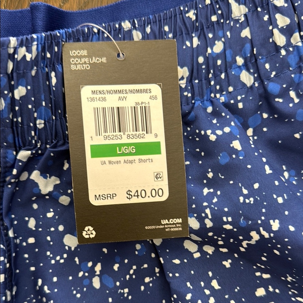 Under Armour Speckled Blue Shorts 7” Men’s Size Large - Picture 4 of 8
